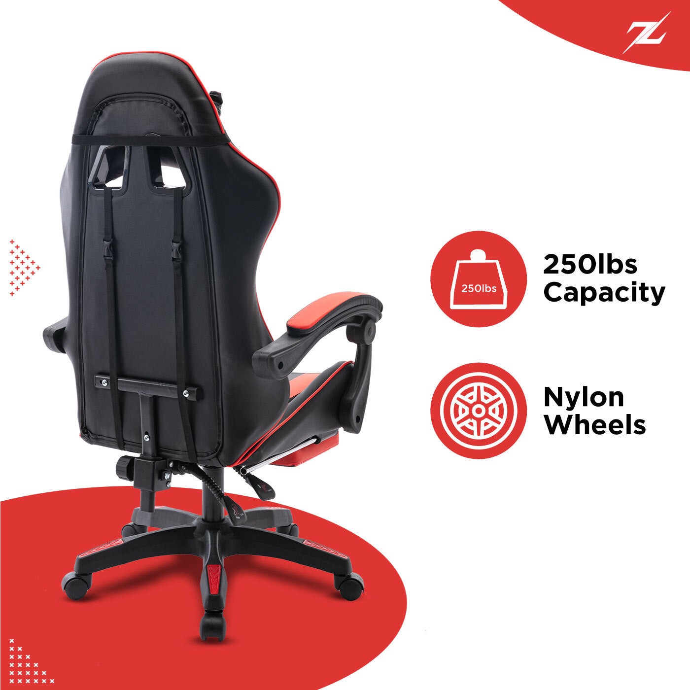 Height Adjustable Recliner Swivel Ergonomic Office PC Gaming Chair with Footrest