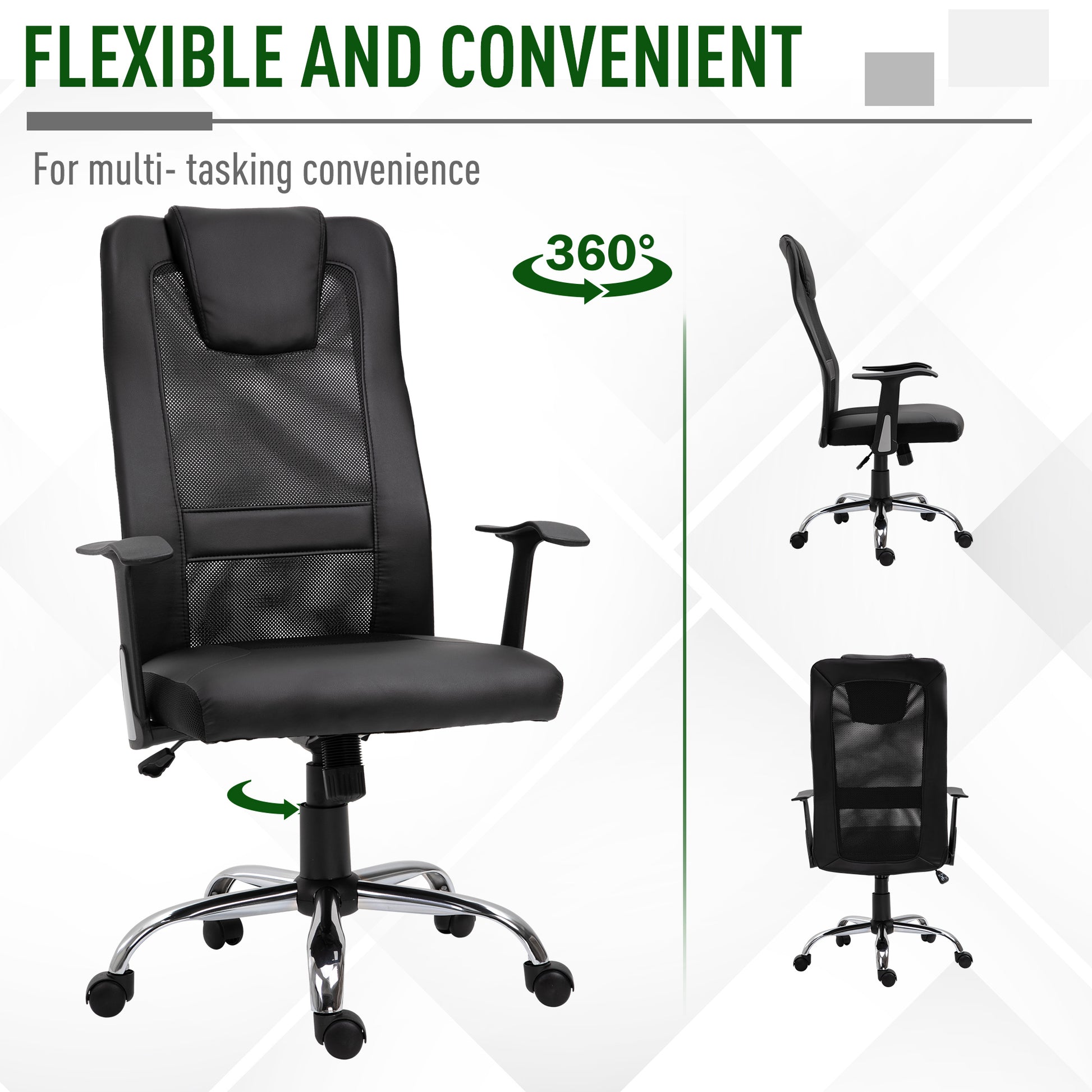 High Back Mesh Office Chair Swivel Ergonomic Task Executive Seat Adjustable