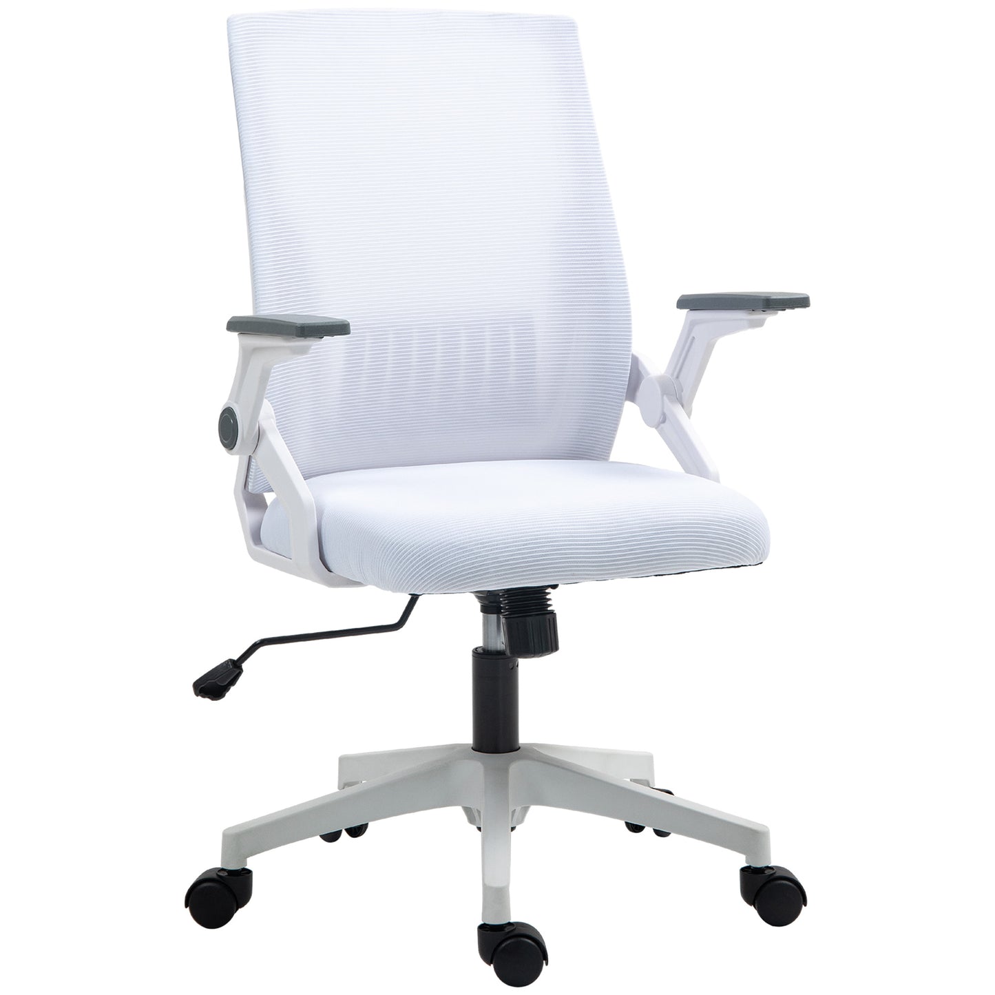 Mesh Office Chair, Desk Chair with Lumbar Support, Flip-Up Armrest