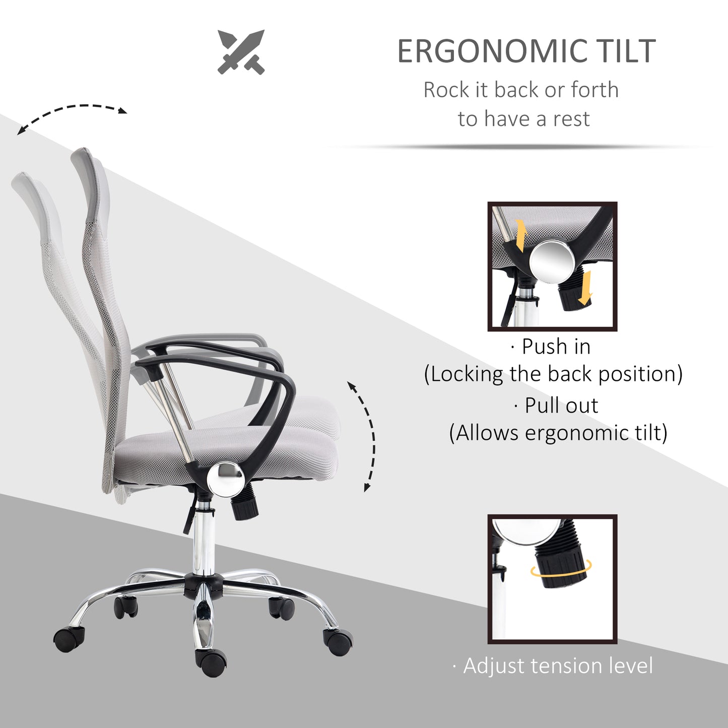 Executive Office Chair High Back Mesh Chair Seat Office Desk Chairs