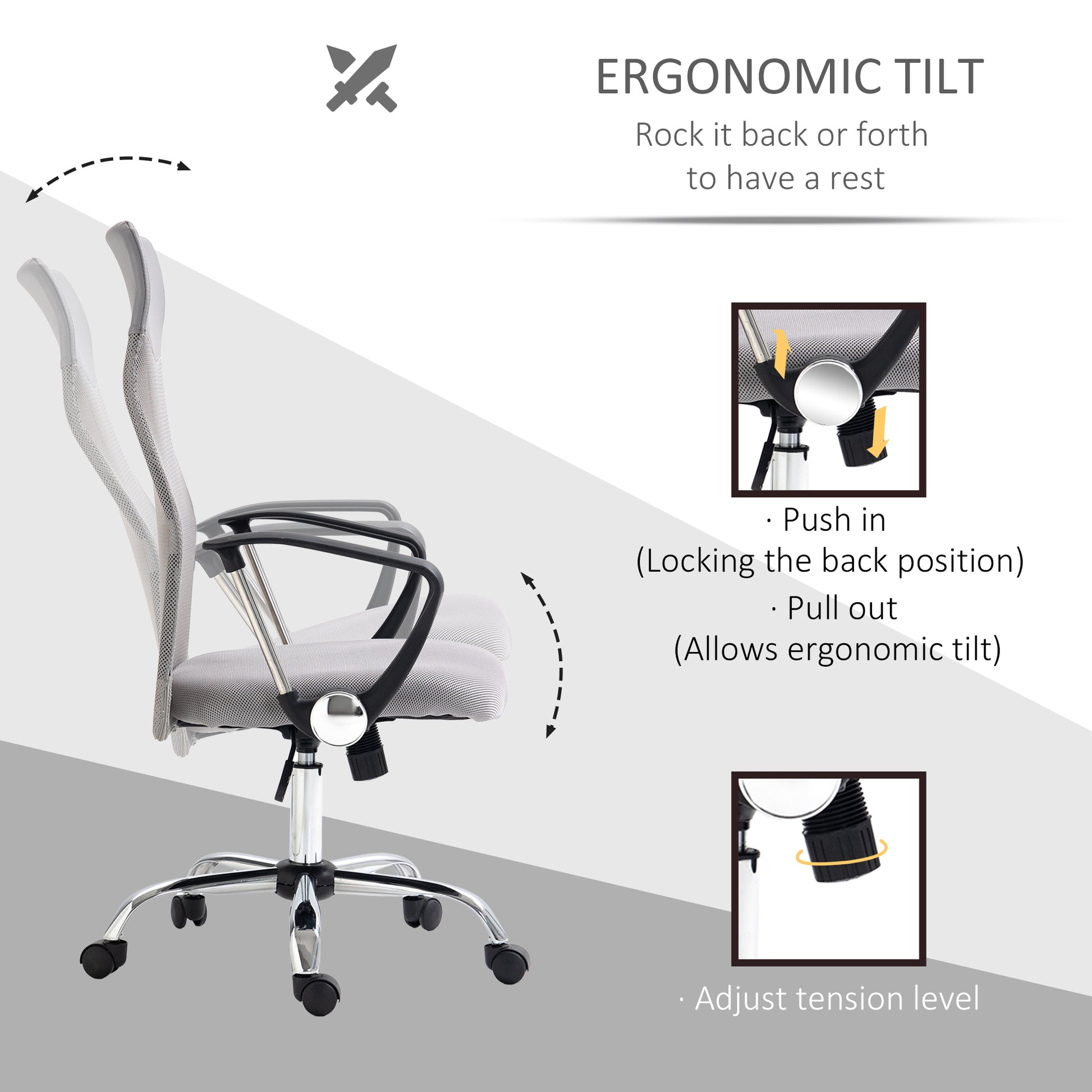 Executive Office Chair High Back Mesh Chair Seat Office Desk Chairs