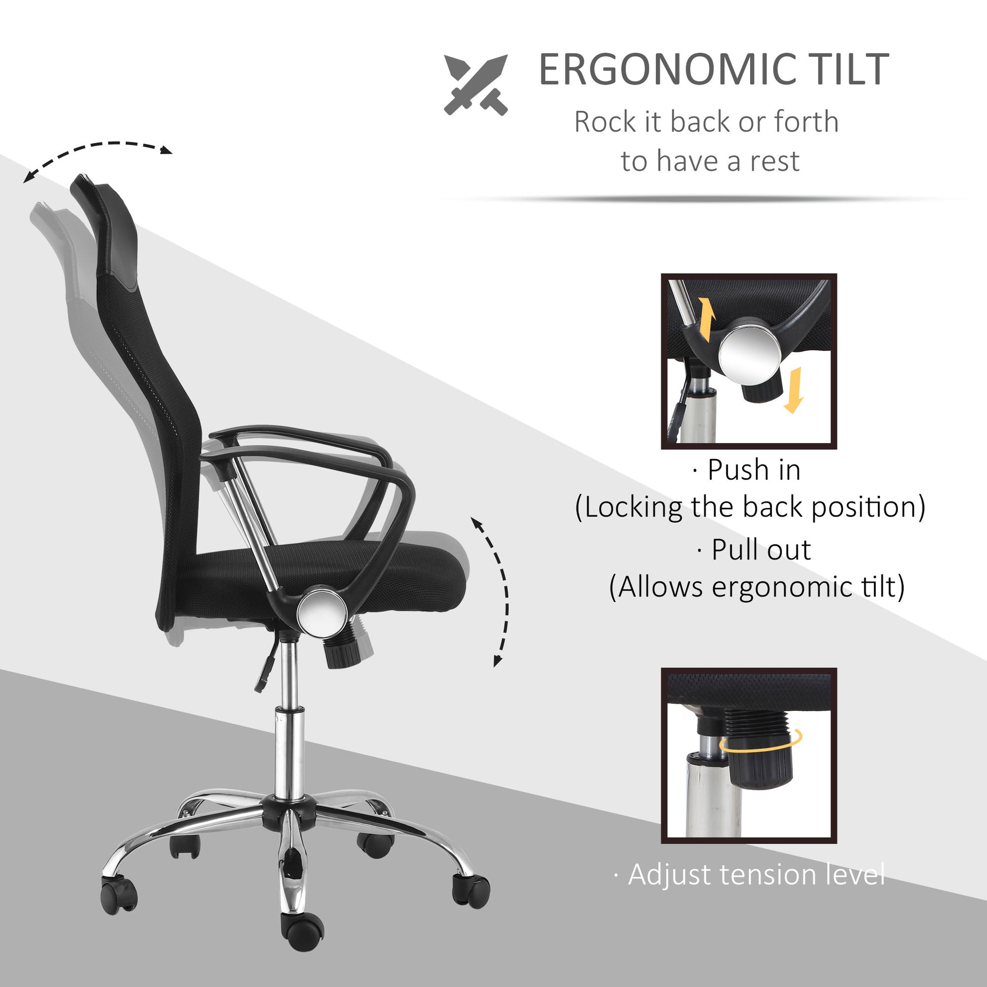 Executive Office Chair High Back Mesh Chair Seat Office Desk Chairs