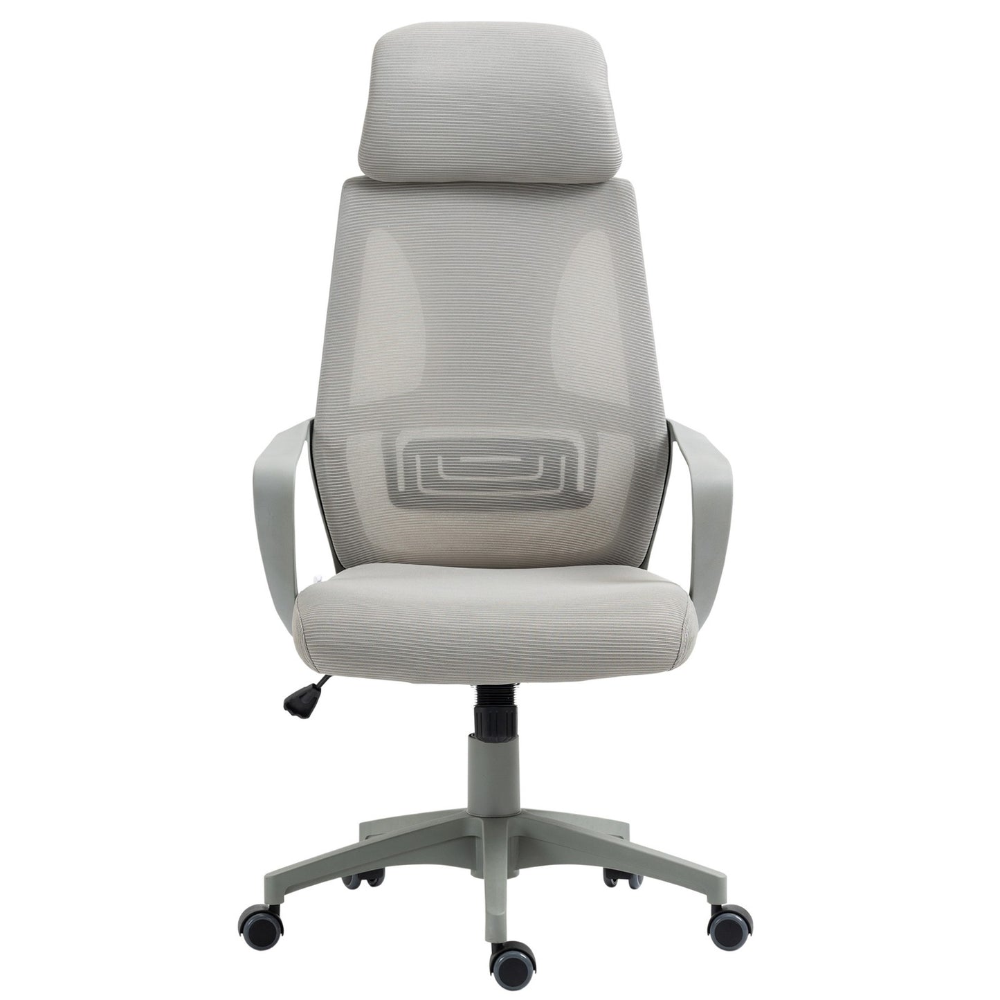 Vinsetto Mesh Back Office Chair W/ Adjustable Height Padded Headrest Grey