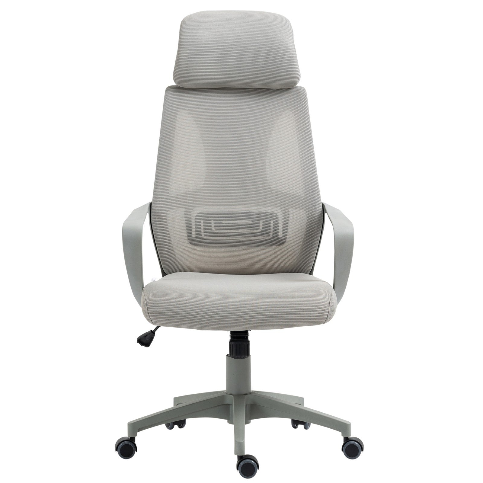 Vinsetto Mesh Back Office Chair W/ Adjustable Height Padded Headrest Grey