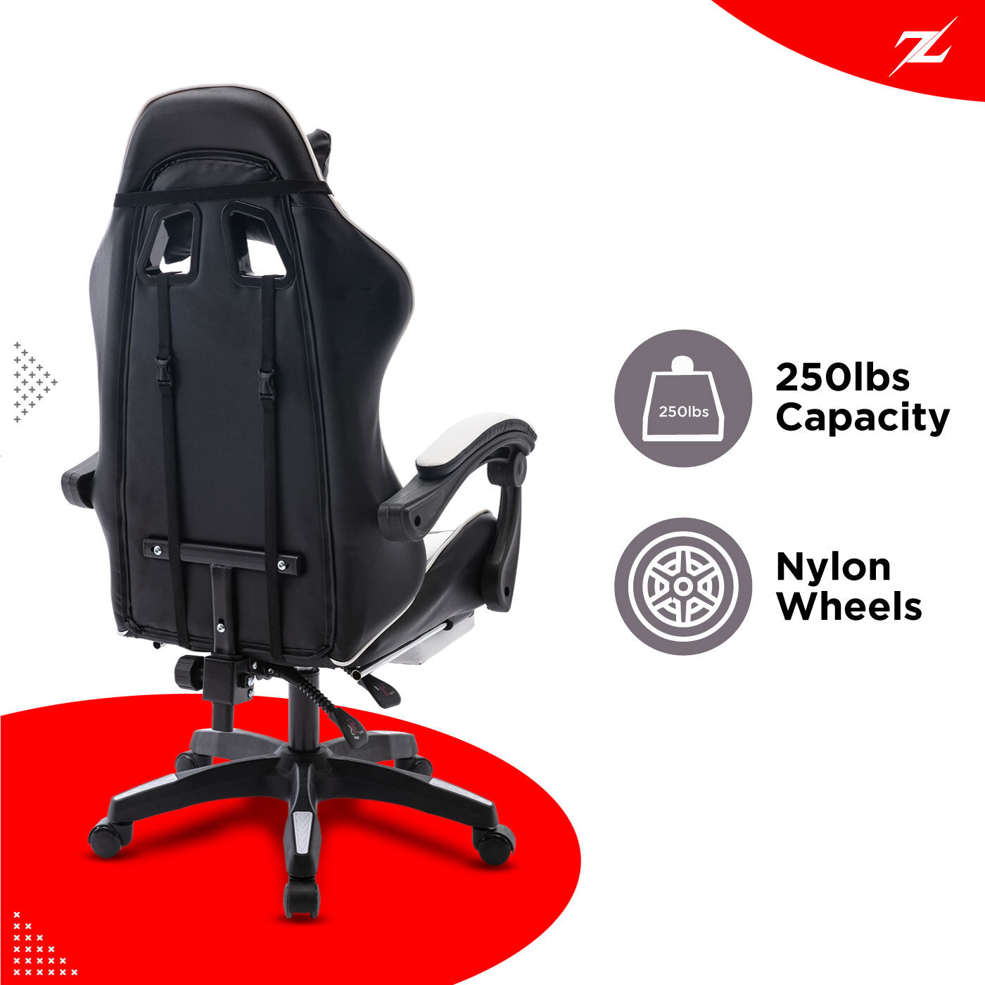 Height Adjustable Recliner Swivel Ergonomic Office PC Gaming Chair with Footrest