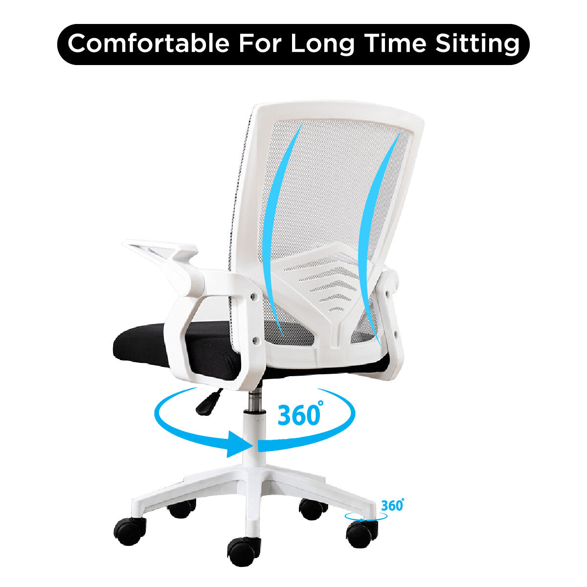Height Adjustable Recliner Swivel Ergonomic Office PC Gaming Chair with Footrest