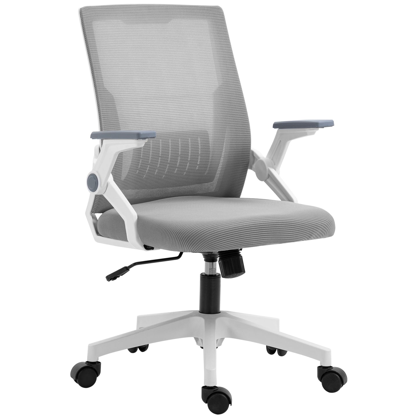 Mesh Office Chair, Desk Chair with Lumbar Support, Flip-Up Armrest