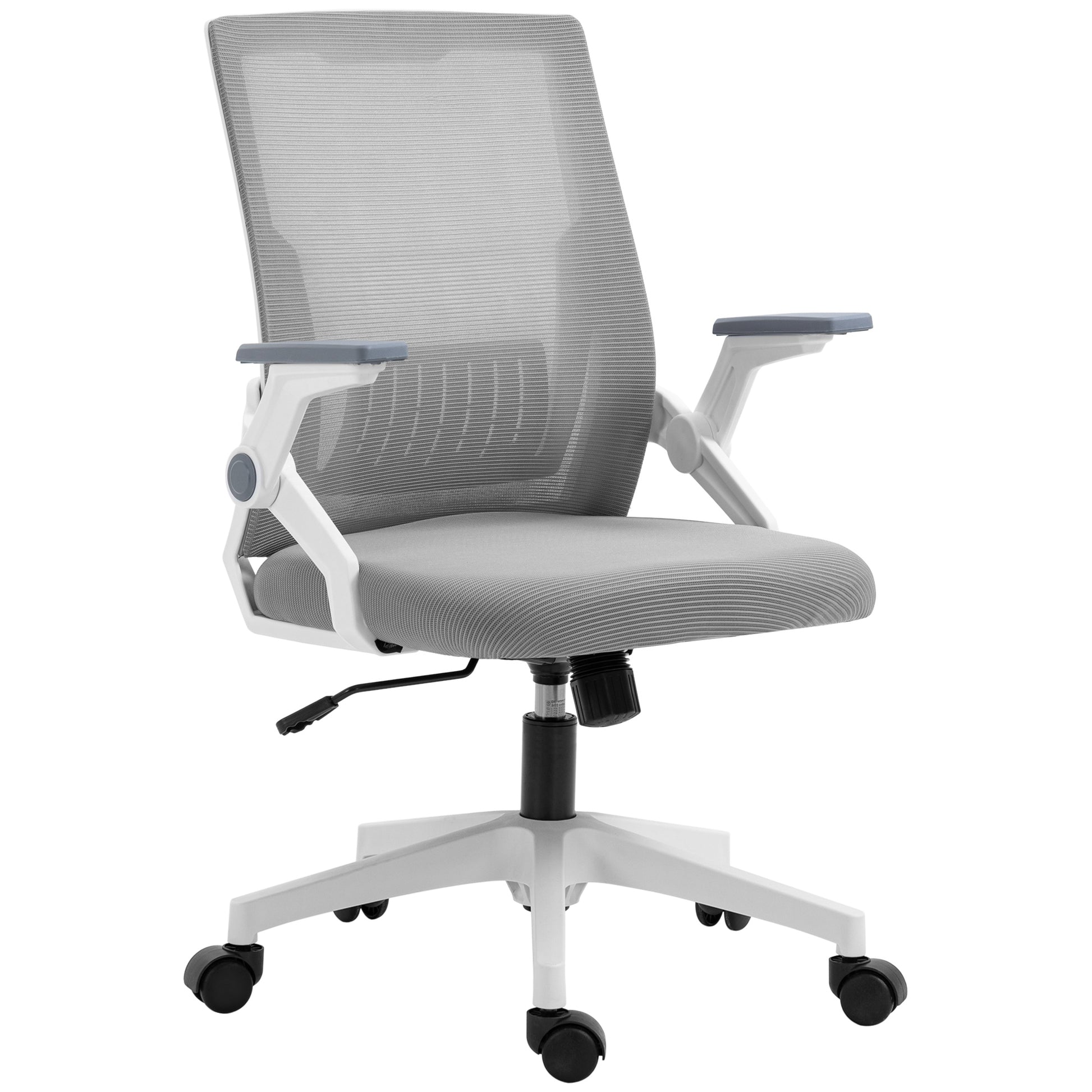 Mesh Office Chair, Desk Chair with Lumbar Support, Flip-Up Armrest