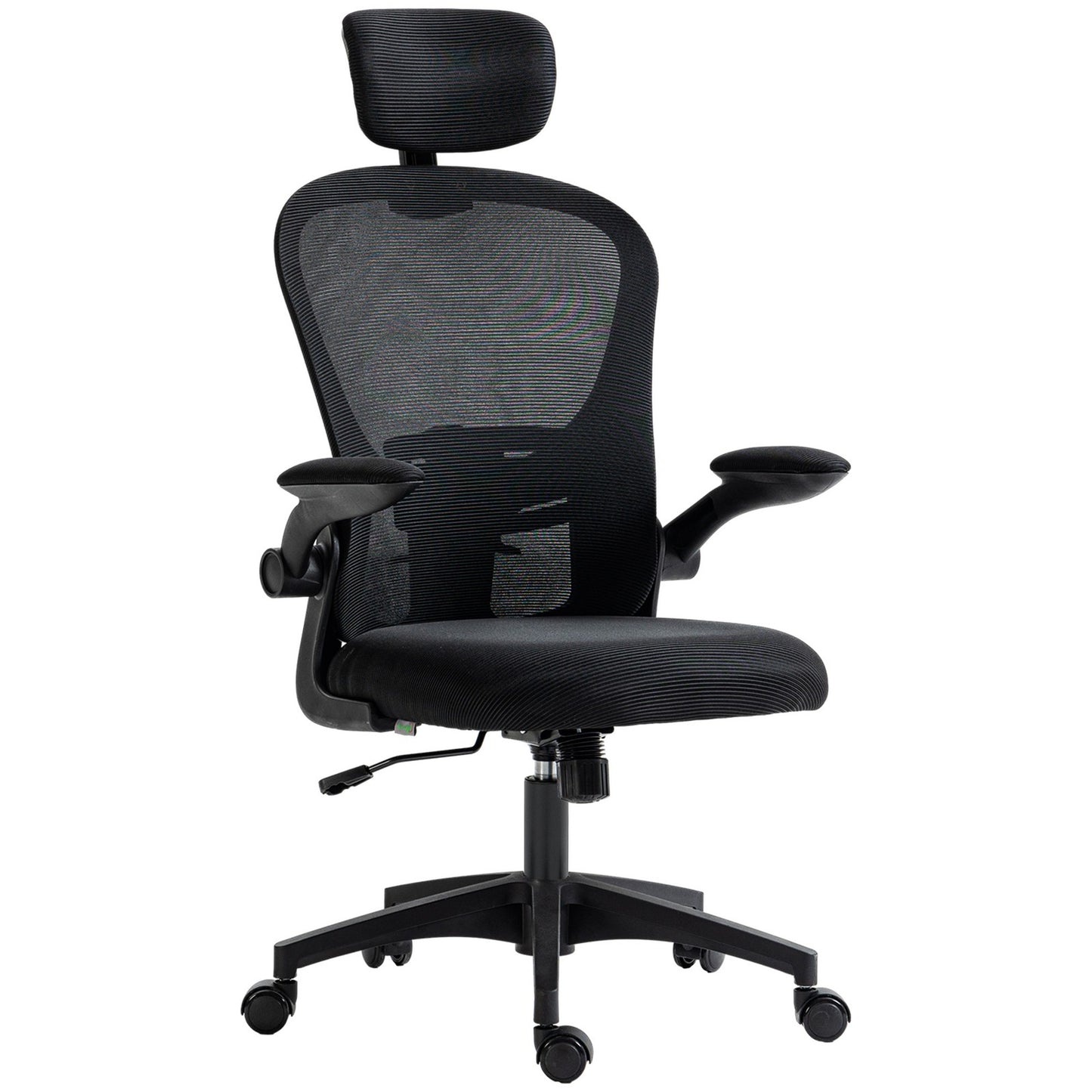 Mesh Office Chair with Headrest, Lumbar Support, 90° Arm