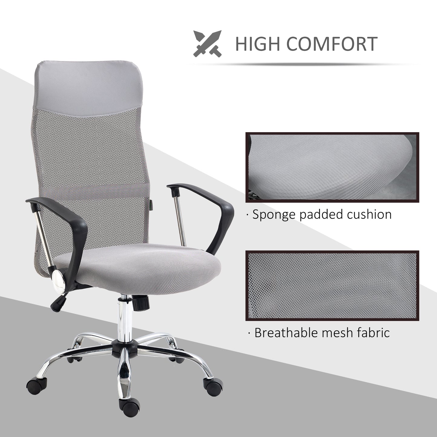 Executive Office Chair High Back Mesh Chair Seat Office Desk Chairs