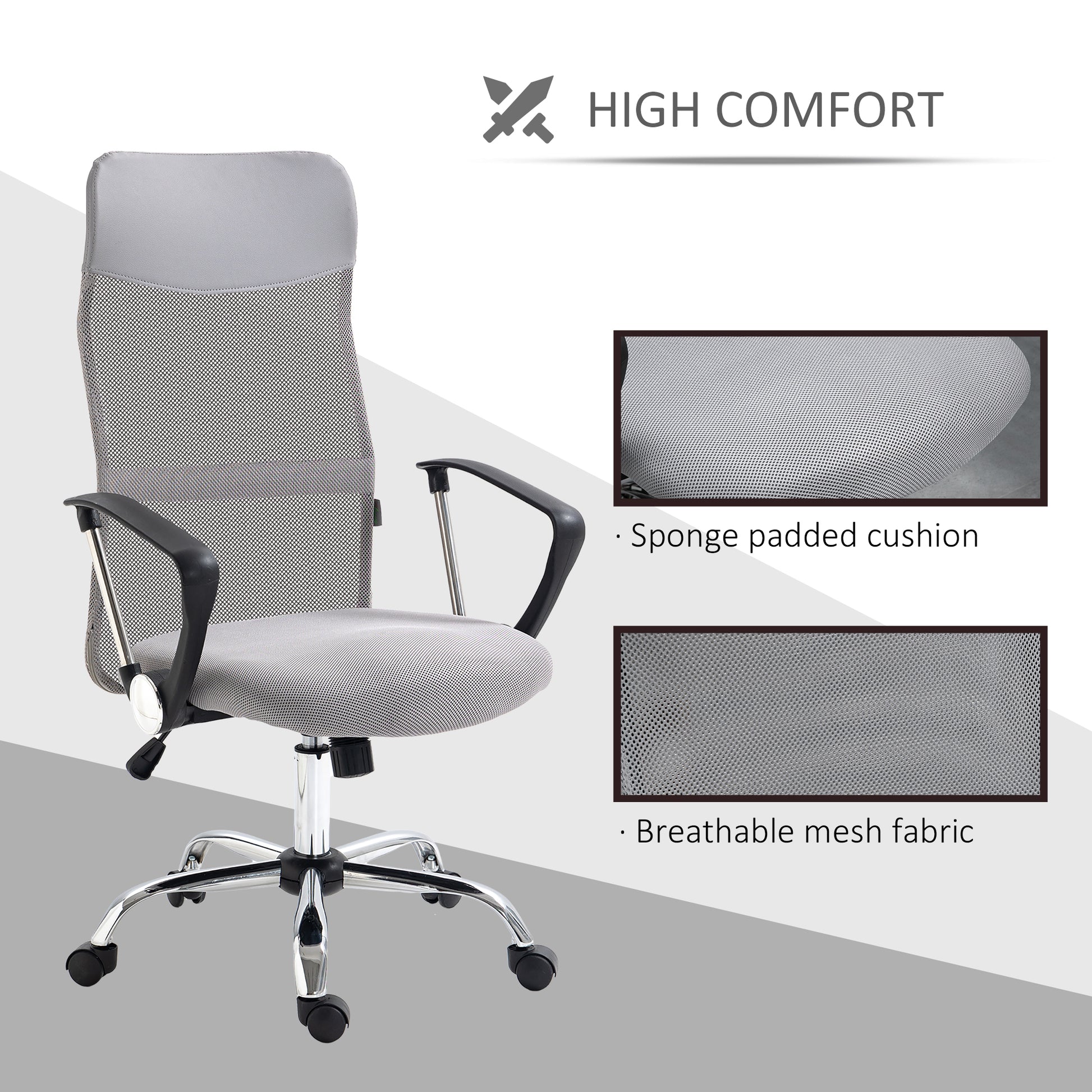 Executive Office Chair High Back Mesh Chair Seat Office Desk Chairs