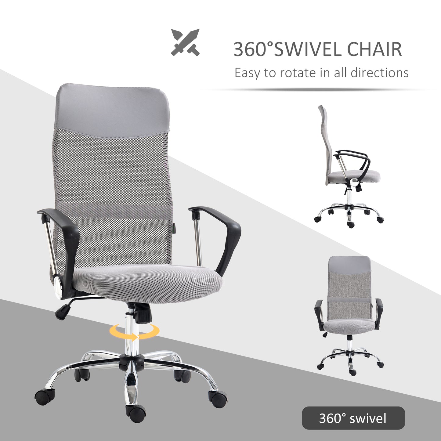 Executive Office Chair High Back Mesh Chair Seat Office Desk Chairs