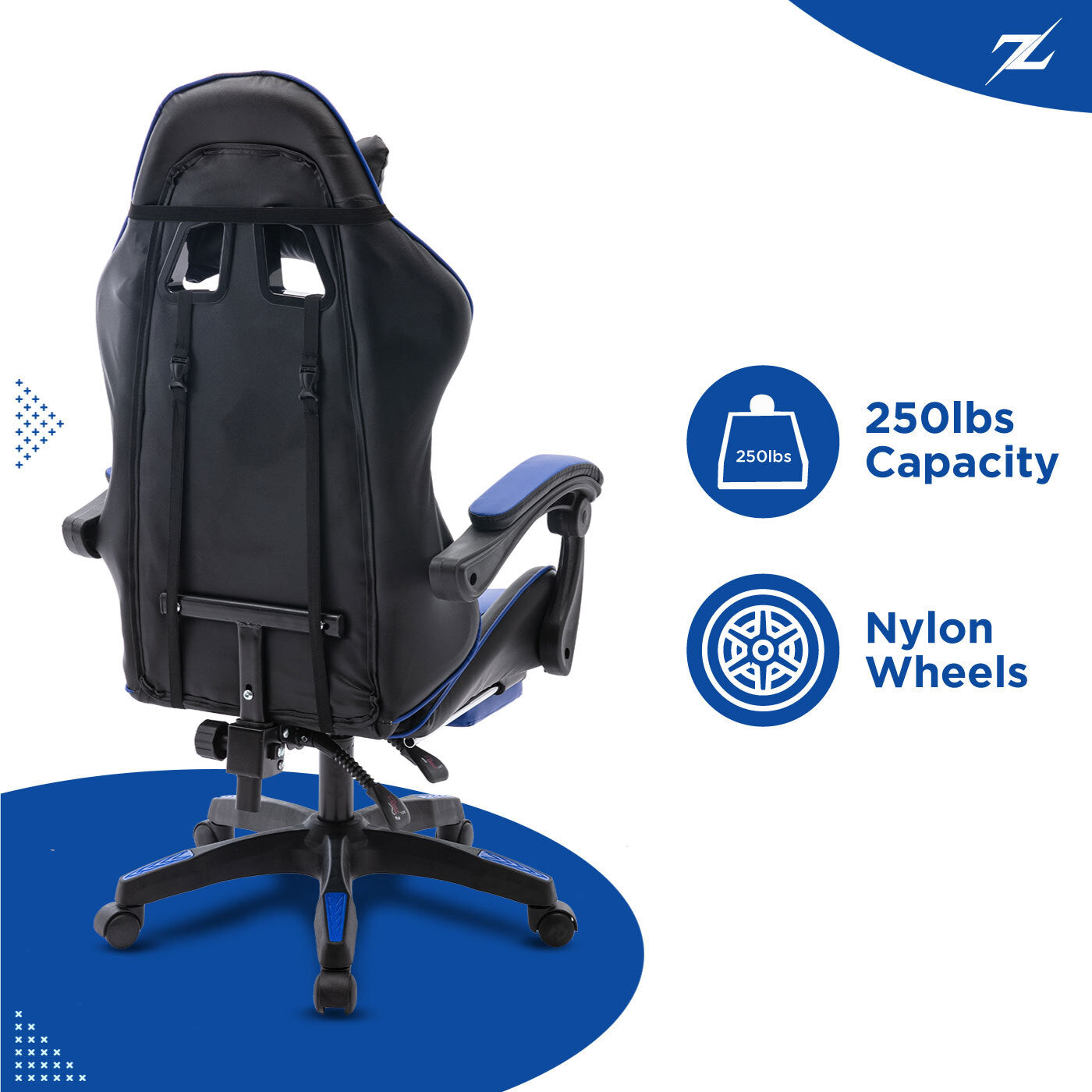 Height Adjustable Recliner Swivel Ergonomic Office PC Gaming Chair with Footrest