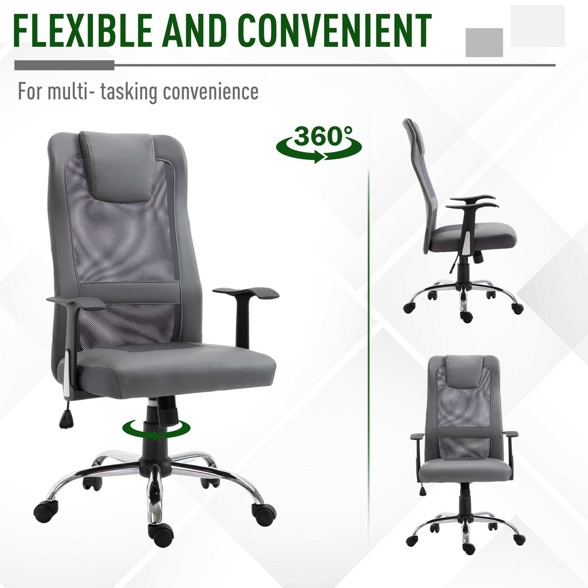 High Back Mesh Office Chair Swivel Ergonomic Task Executive Seat Adjustable