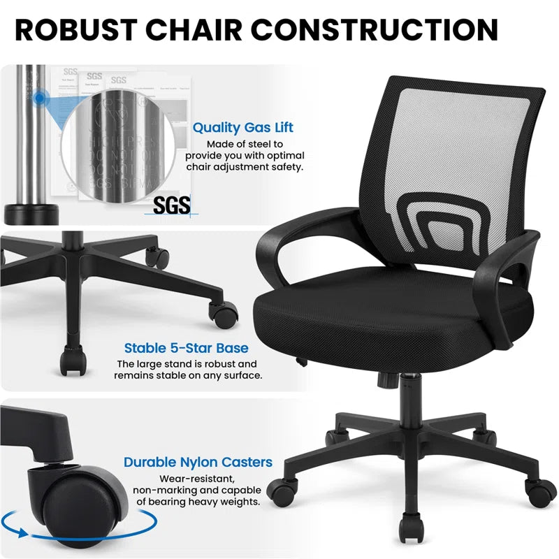 Color Mid-Back Mesh Swivel Office Chair