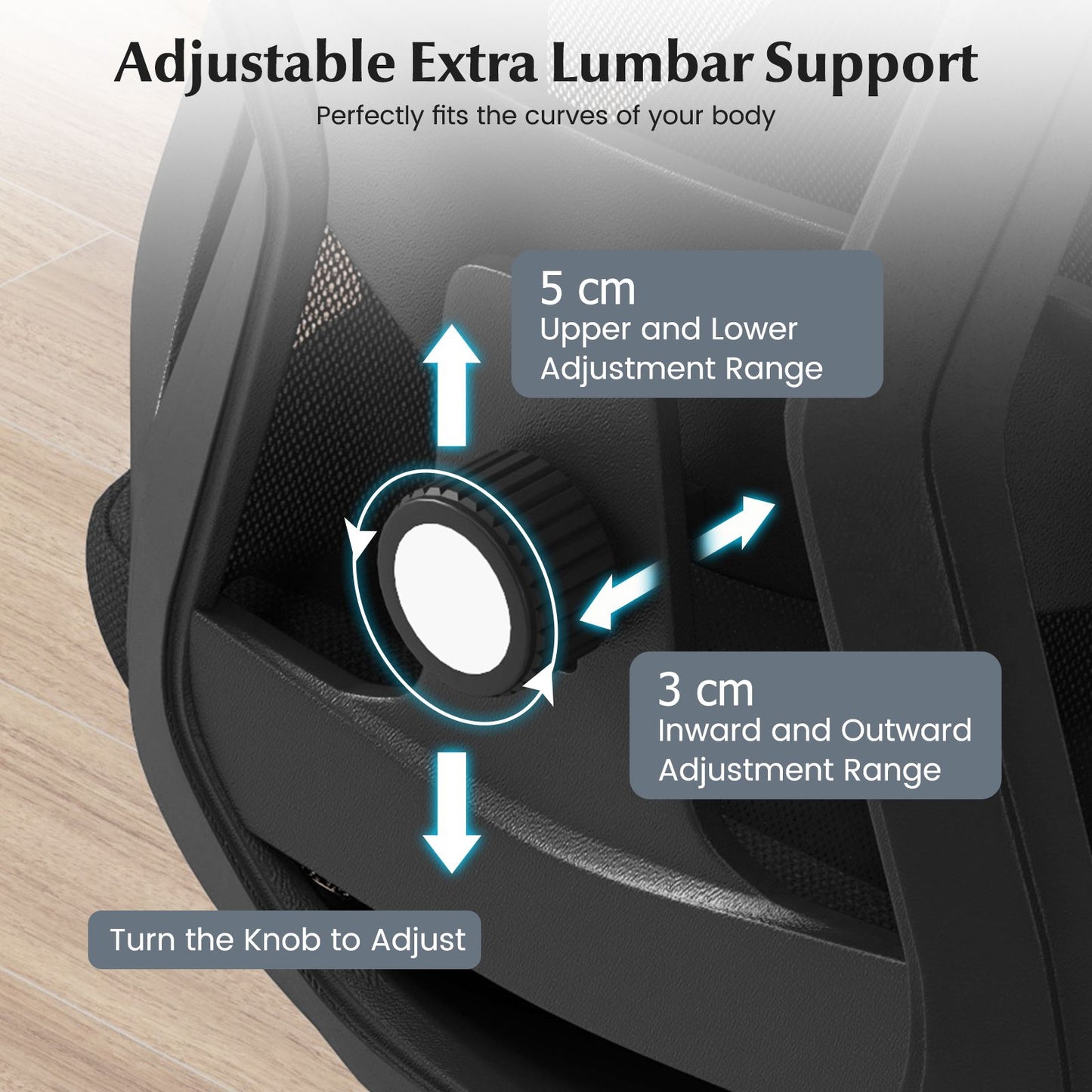 Mesh Ergonomic Office Chair Adjustable Swivel Task Chair