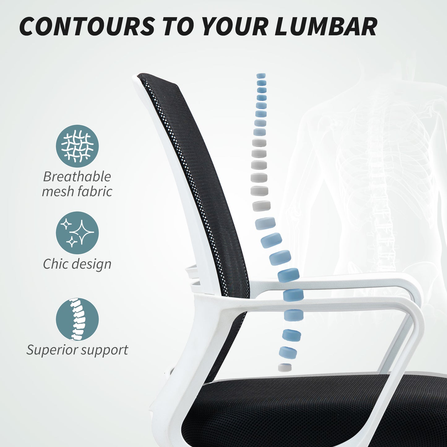 Mesh Drafting Chair, Adjustable Swivel Ergonomic Office Chair