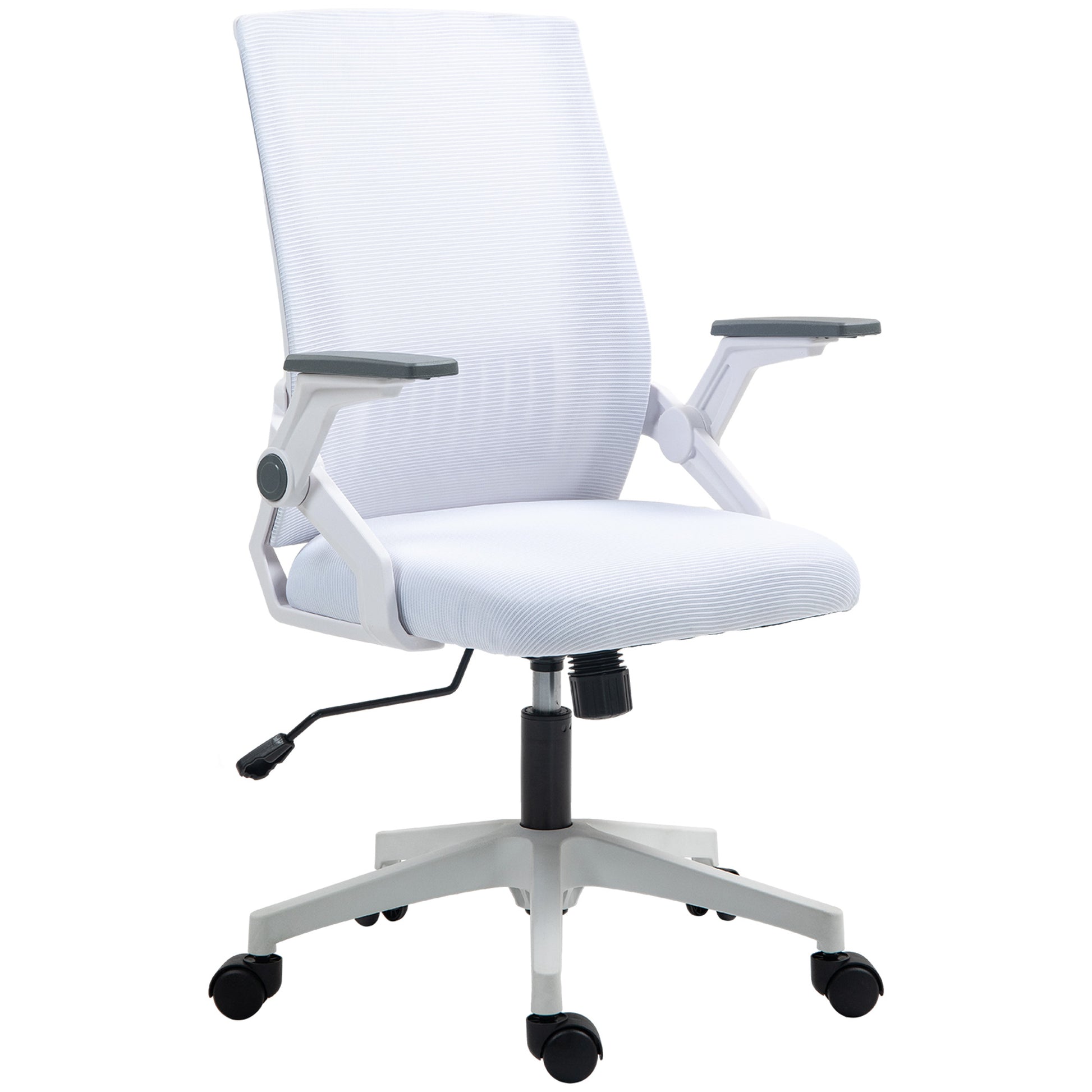 Mesh Office Chair, Desk Chair with Lumbar Support, Flip-Up Armrest