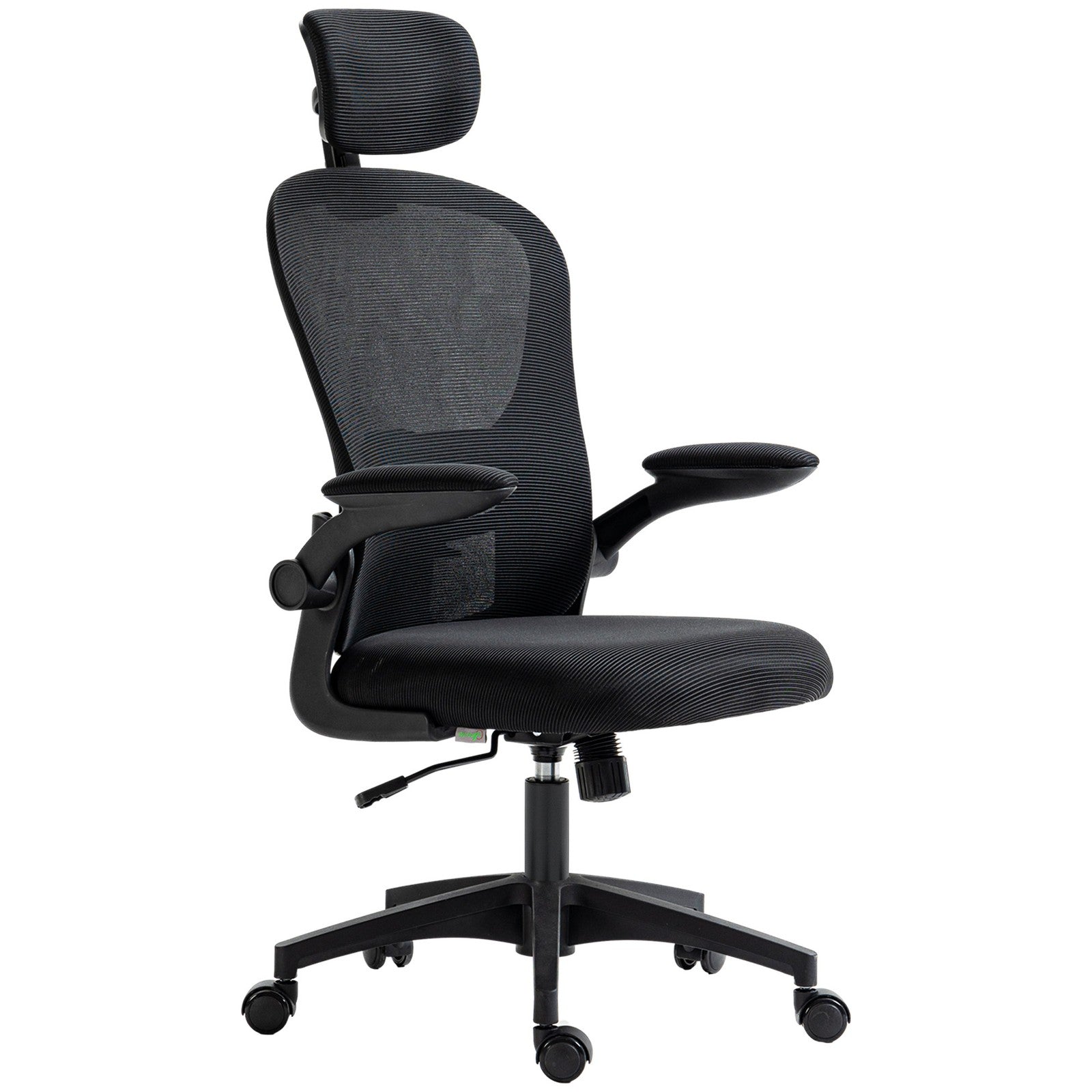 Mesh Office Chair with Headrest, Lumbar Support, 90° Arm