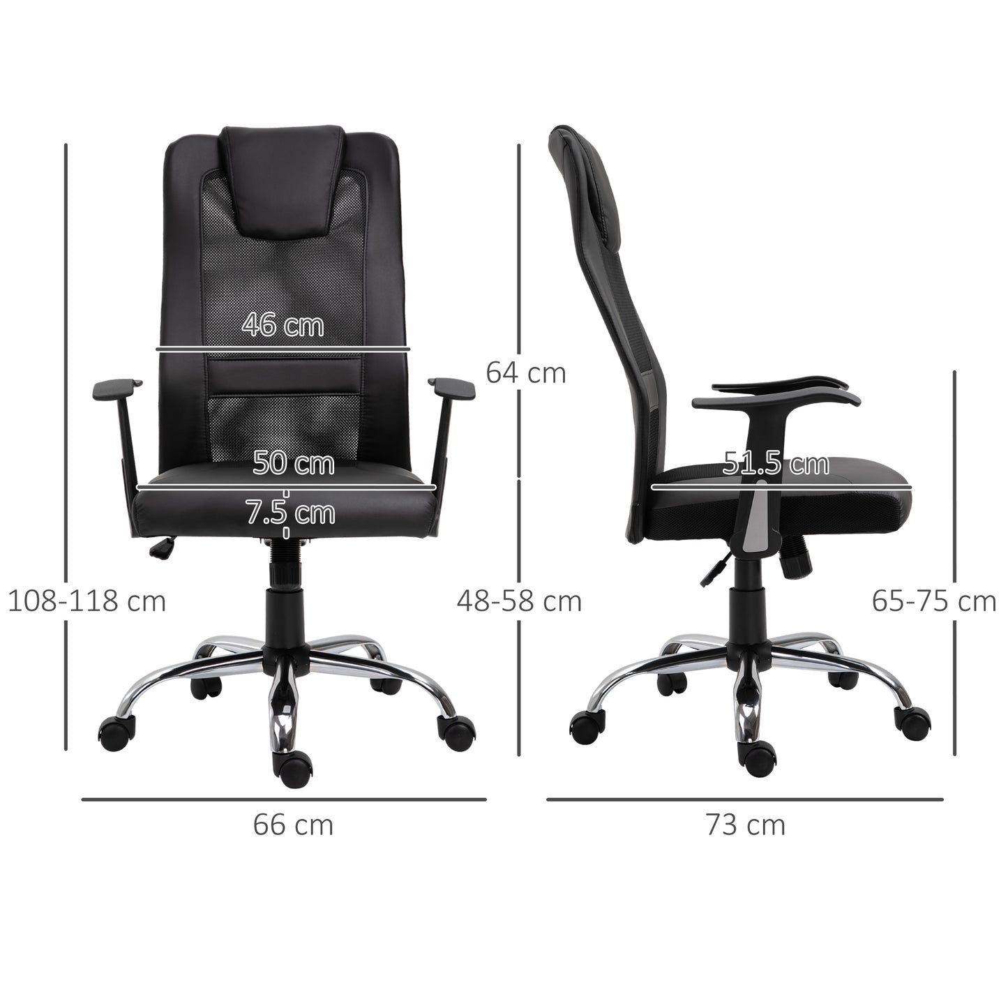 High Back Mesh Office Chair Swivel Ergonomic Task Executive Seat Adjustable