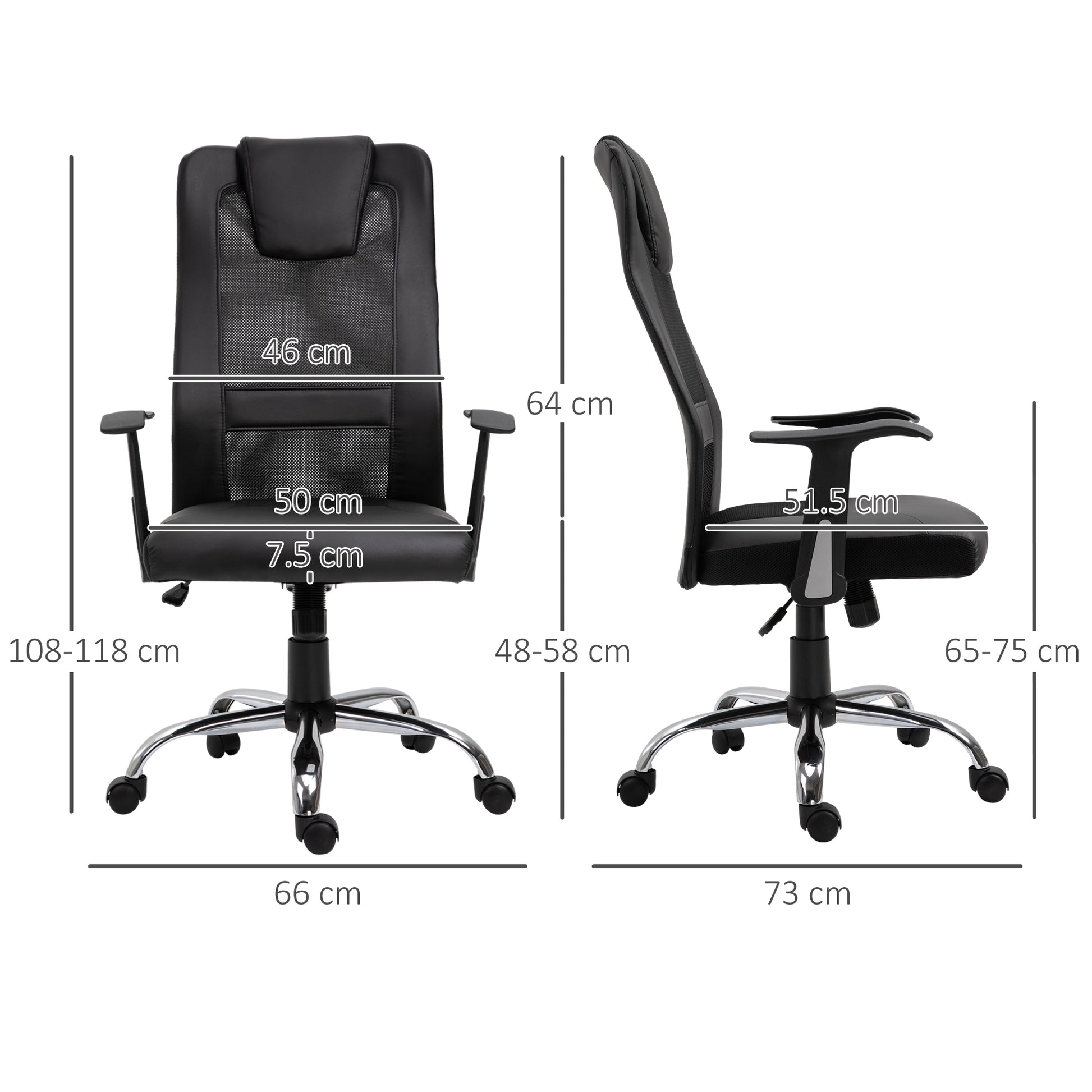 High Back Mesh Office Chair Swivel Ergonomic Task Executive Seat Adjustable