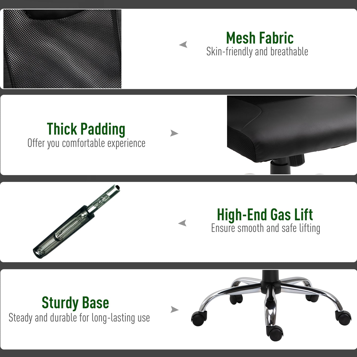 High Back Mesh Office Chair Swivel Ergonomic Task Executive Seat Adjustable