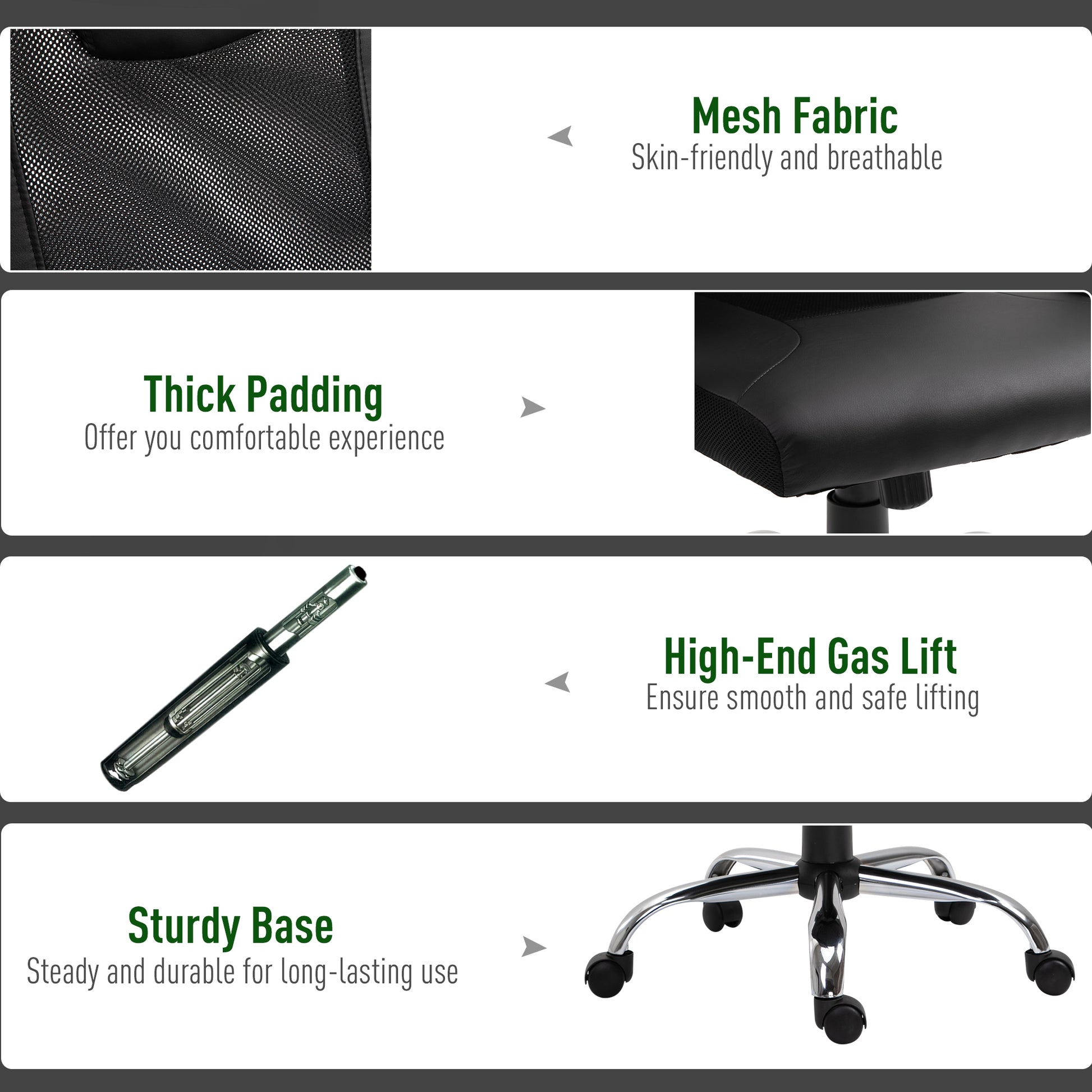 High Back Mesh Office Chair Swivel Ergonomic Task Executive Seat Adjustable