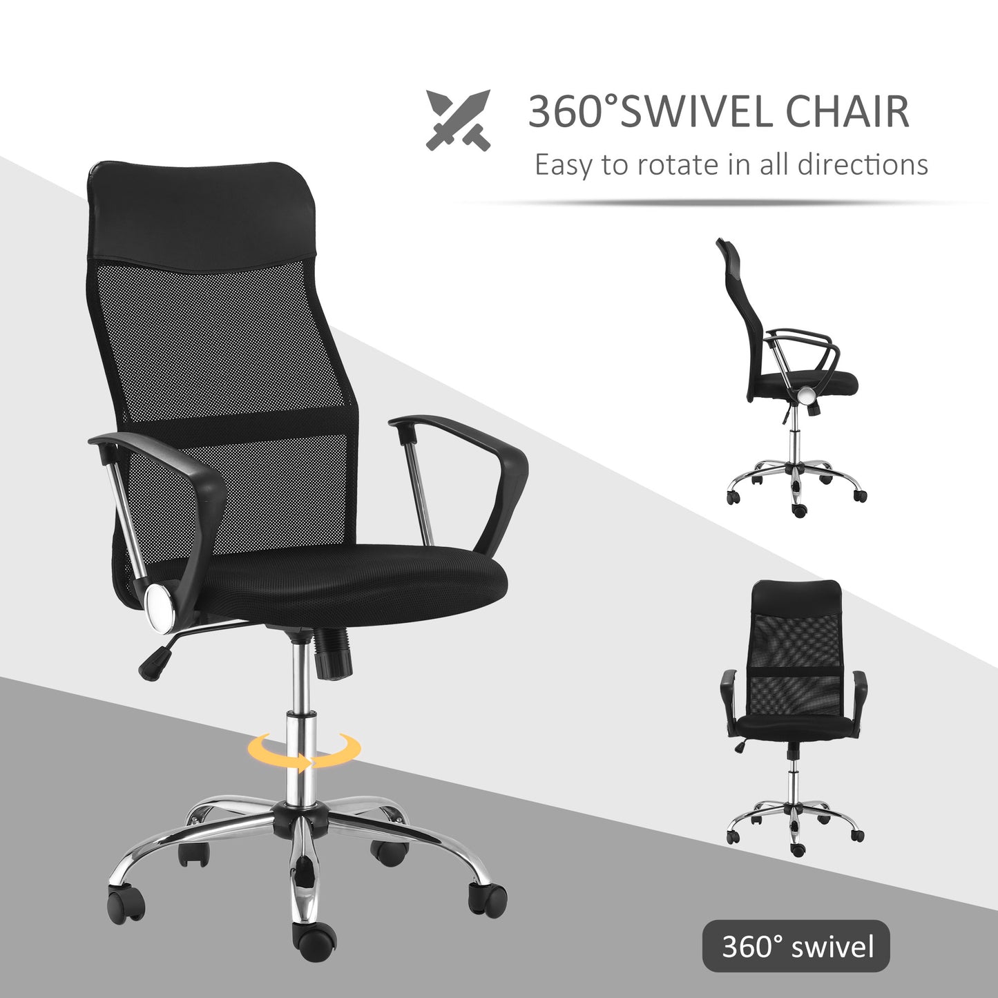 Executive Office Chair High Back Mesh Chair Seat Office Desk Chairs