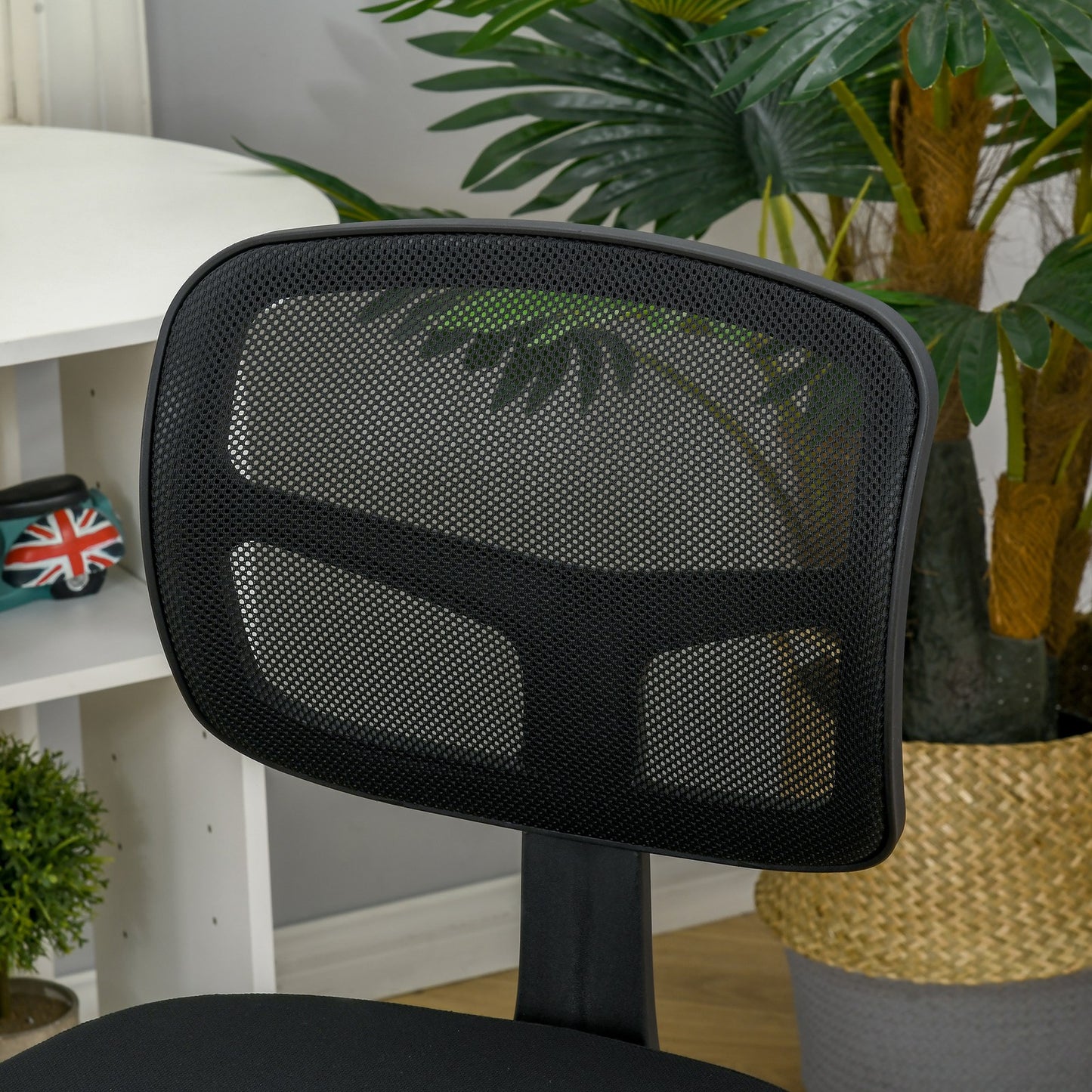 Office Chair without Arms, Ergonomic Swivel Mesh Desk Chair