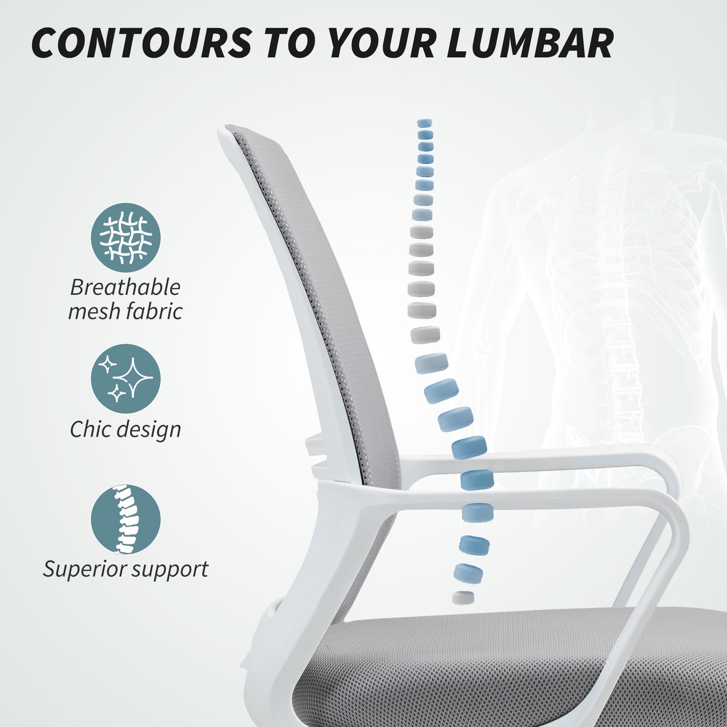 Mesh Drafting Chair, Adjustable Swivel Ergonomic Office Chair