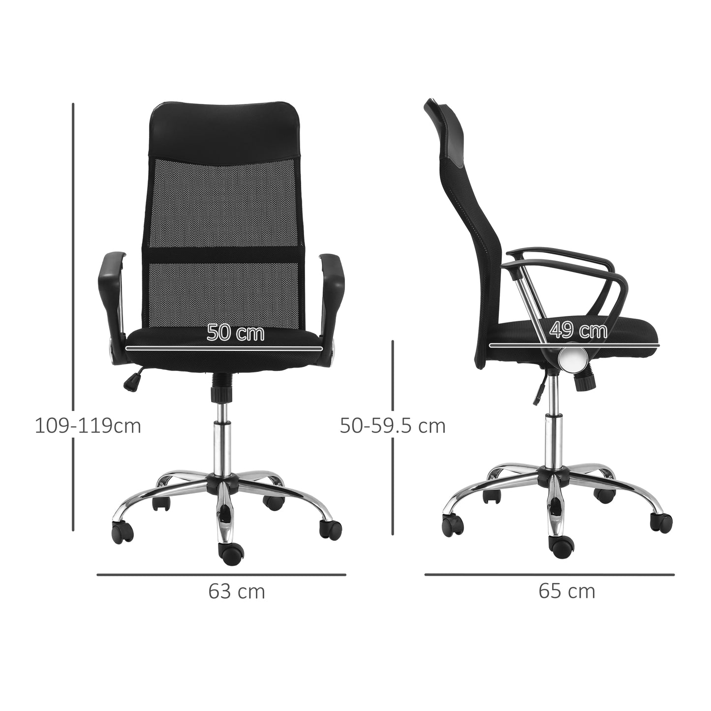 Executive Office Chair High Back Mesh Chair Seat Office Desk Chairs