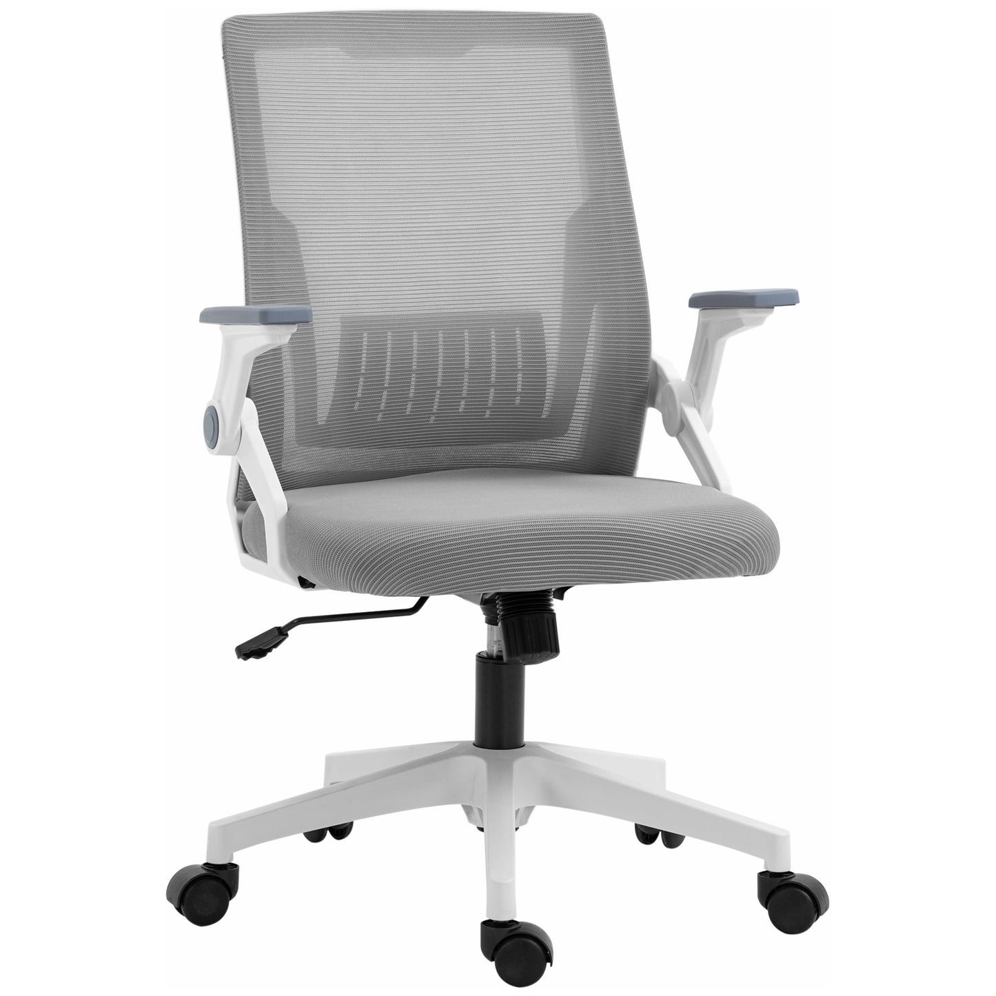 Mesh Office Chair, Desk Chair with Lumbar Support, Flip-Up Armrest