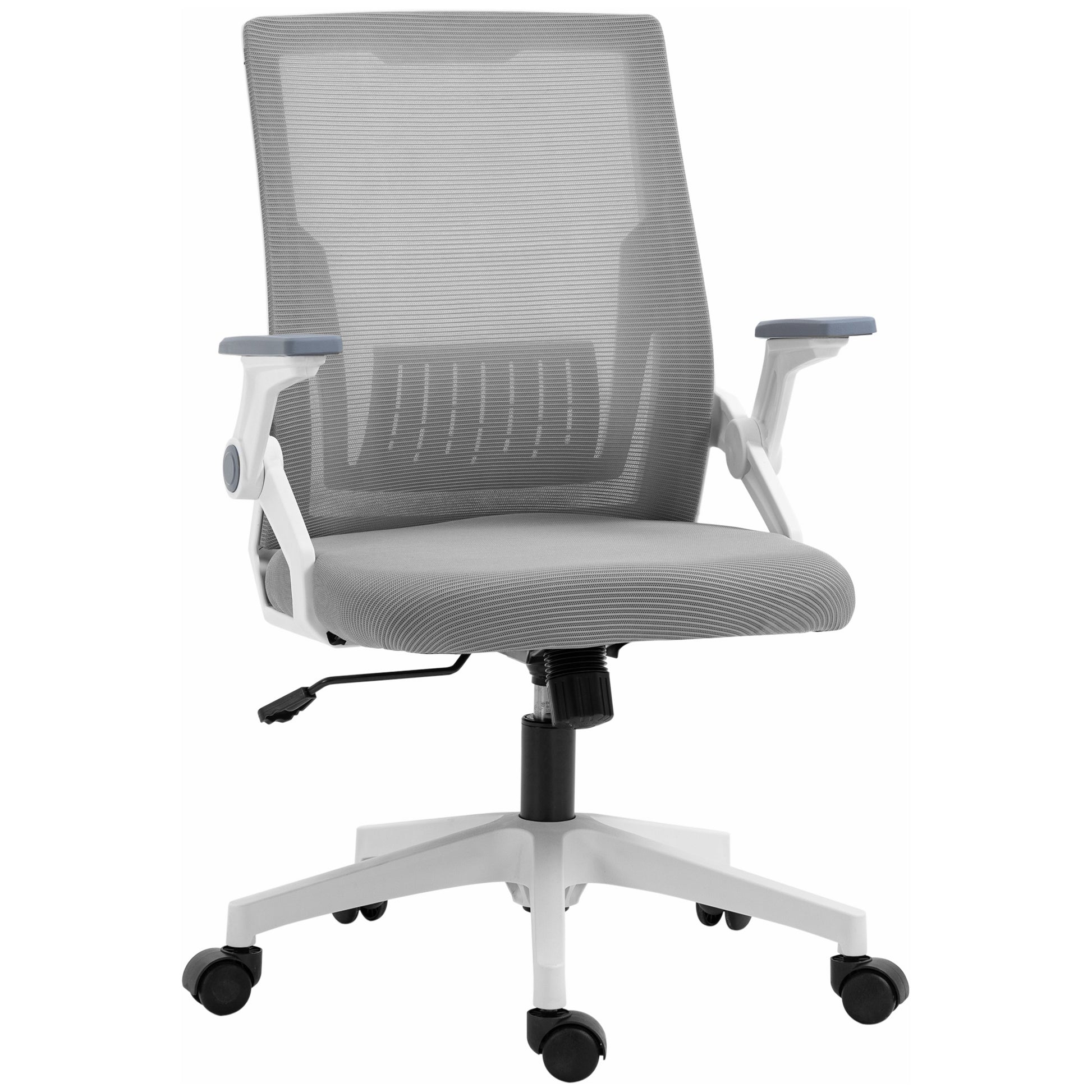 Mesh Office Chair, Desk Chair with Lumbar Support, Flip-Up Armrest