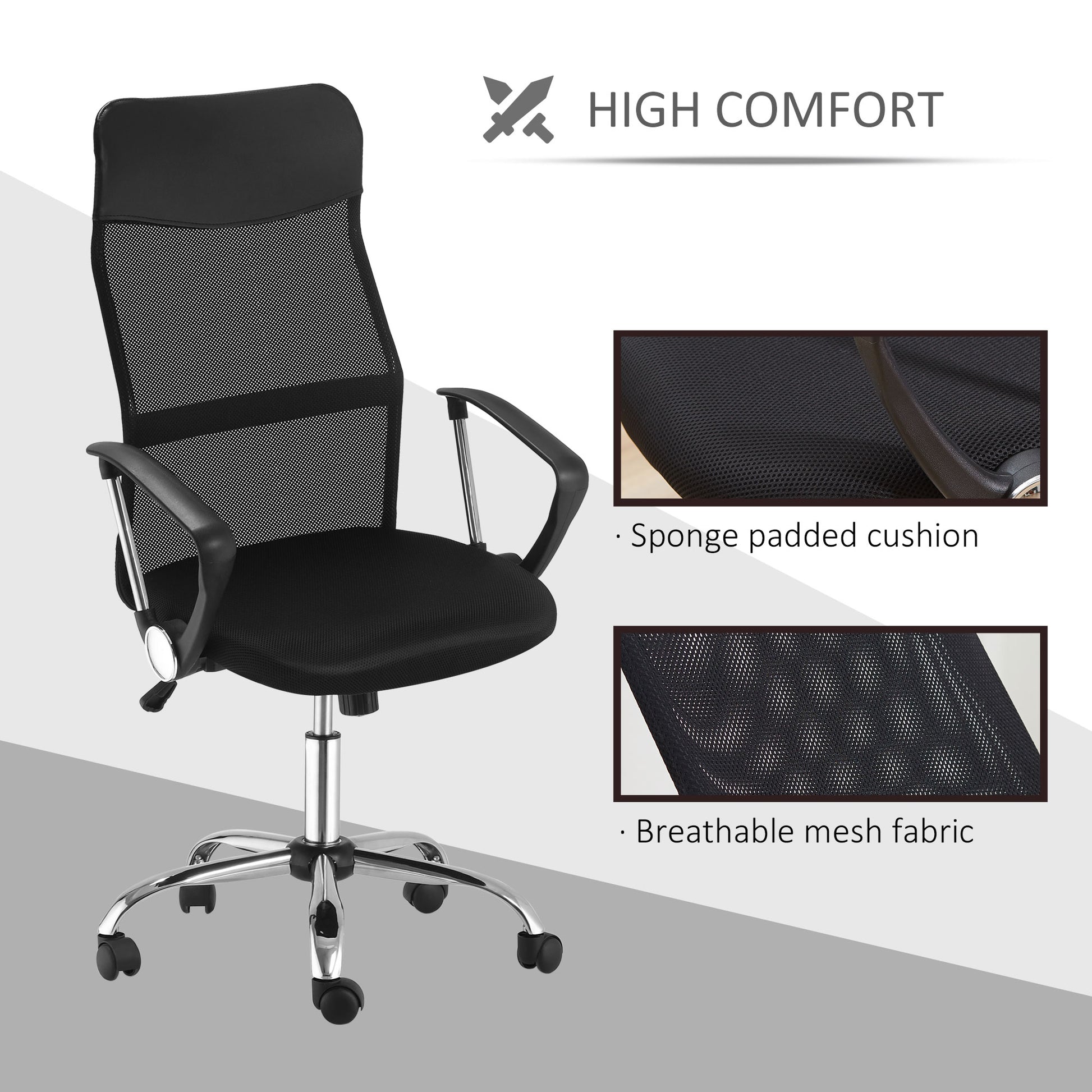 Executive Office Chair High Back Mesh Chair Seat Office Desk Chairs
